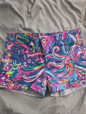 Lilly Pulitzer Navy Multicolor Floral Shorts